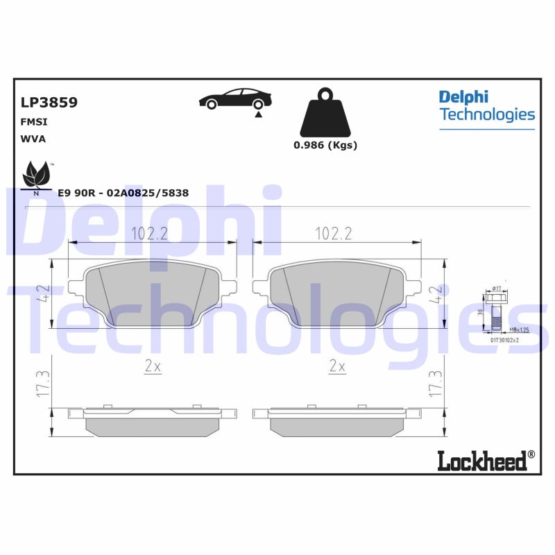 Delphi Diesel Remblokset LP3859