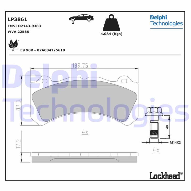 Delphi Diesel Remblokset LP3861