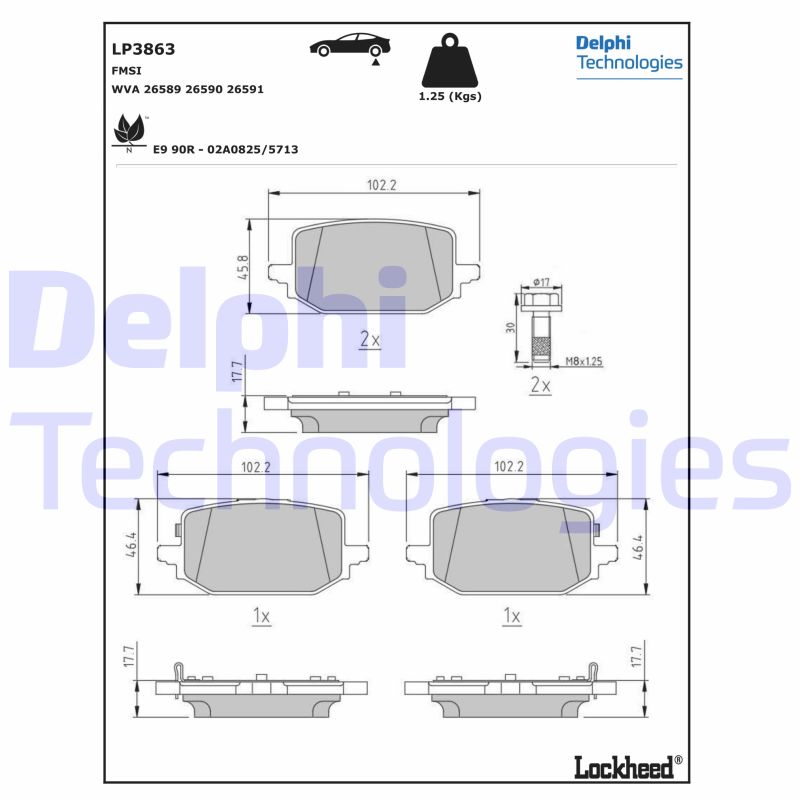 Delphi Diesel Remblokset LP3863