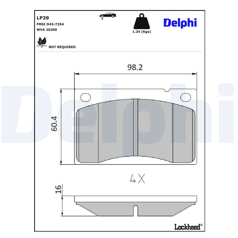 Delphi Diesel Remblokset LP39