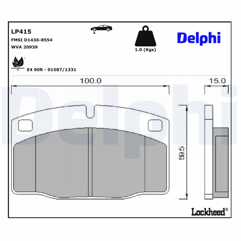 Delphi Diesel Remblokset LP415