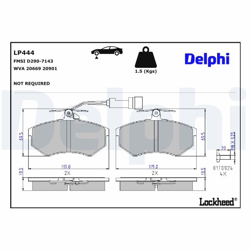 Delphi Diesel Remblokset LP444