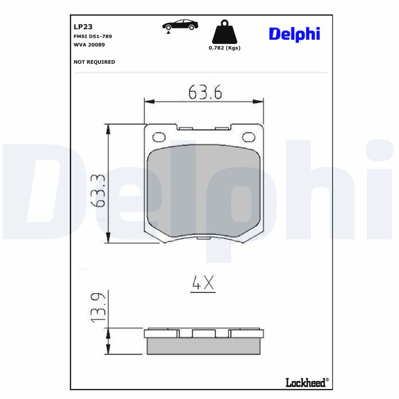 Delphi Diesel Remblokset LP45