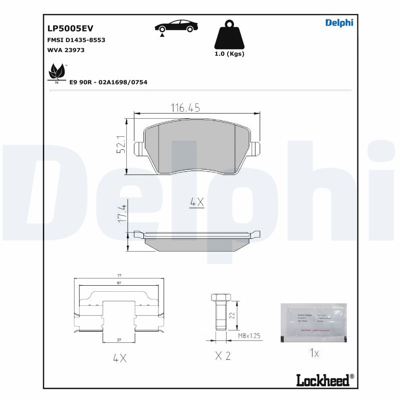 Delphi Diesel Remblokset LP5005EV