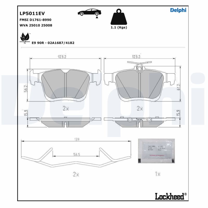 Delphi Diesel Remblokset LP5011EV