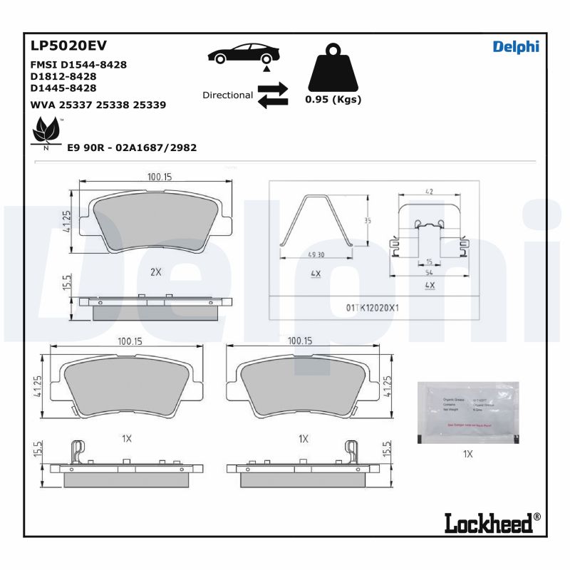 Delphi Diesel Remblokset LP5020EV