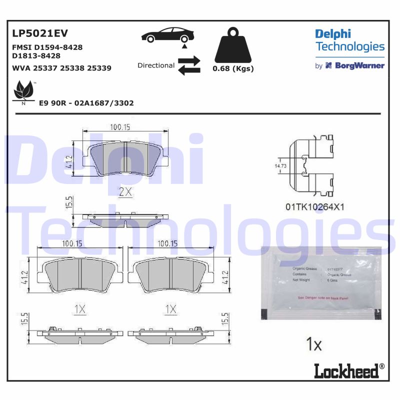 Delphi Diesel Remblokset LP5021EV