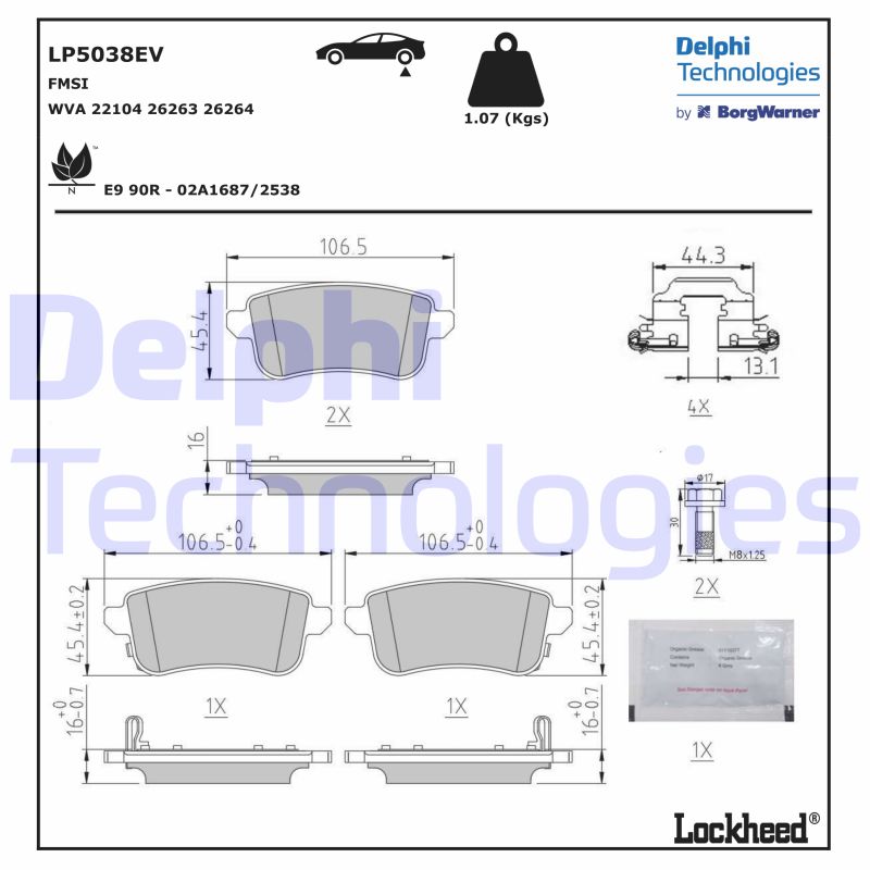 Delphi Diesel Remblokset LP5038EV