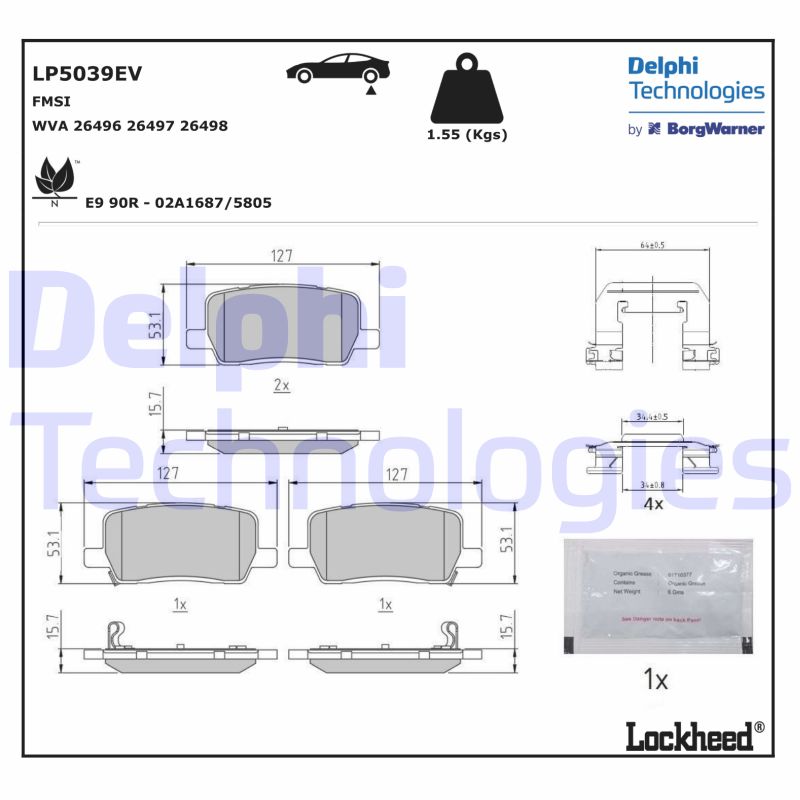 Delphi Diesel Remblokset LP5039EV