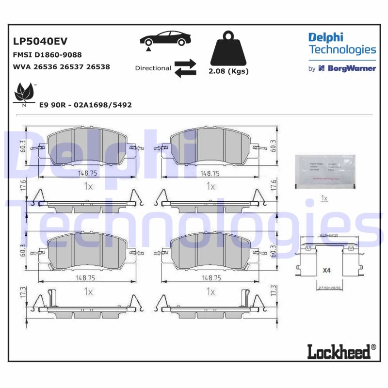 Delphi Diesel Remblokset LP5040EV