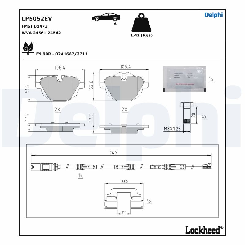 Delphi Diesel Remblokset LP5052EV