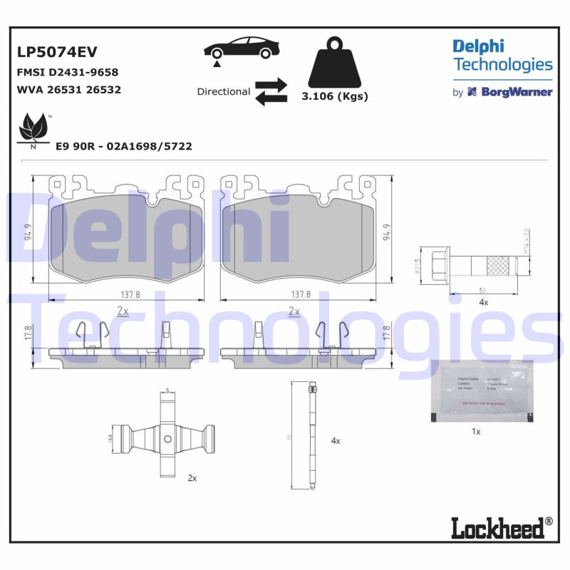 Delphi Diesel Remblokset LP5074EV