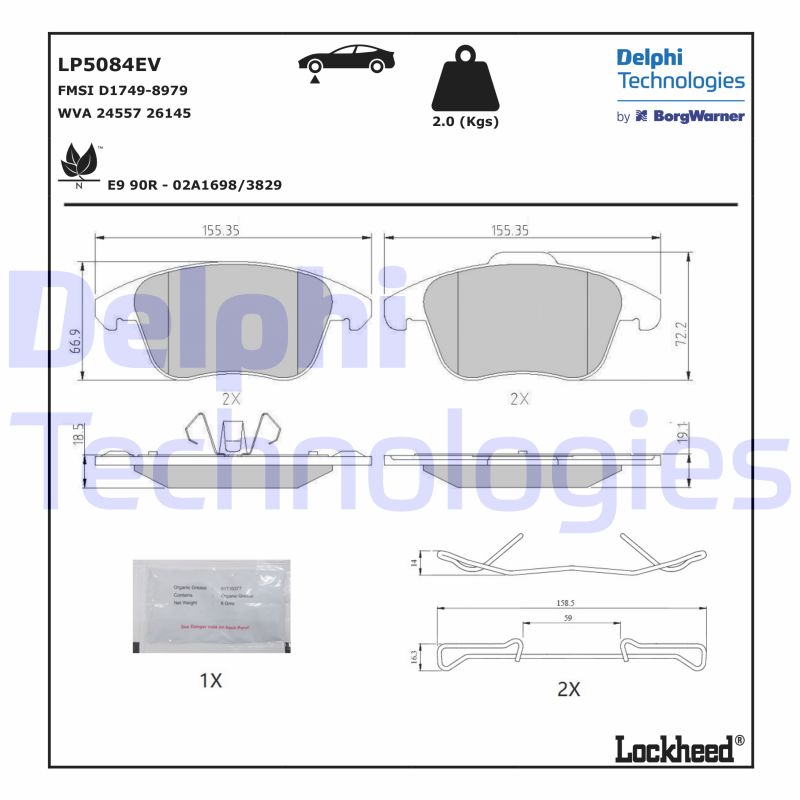 Delphi Diesel Remblokset LP5084EV