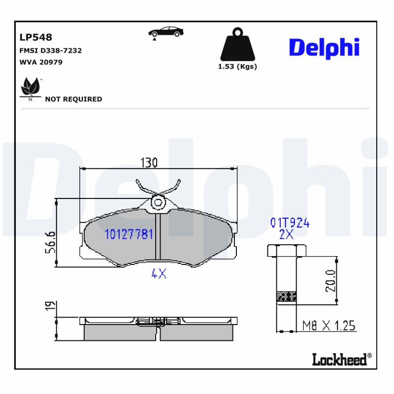 Delphi Diesel Remblokset LP548