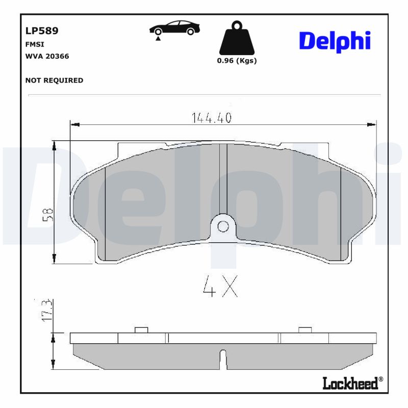Delphi Diesel Remblokset LP589