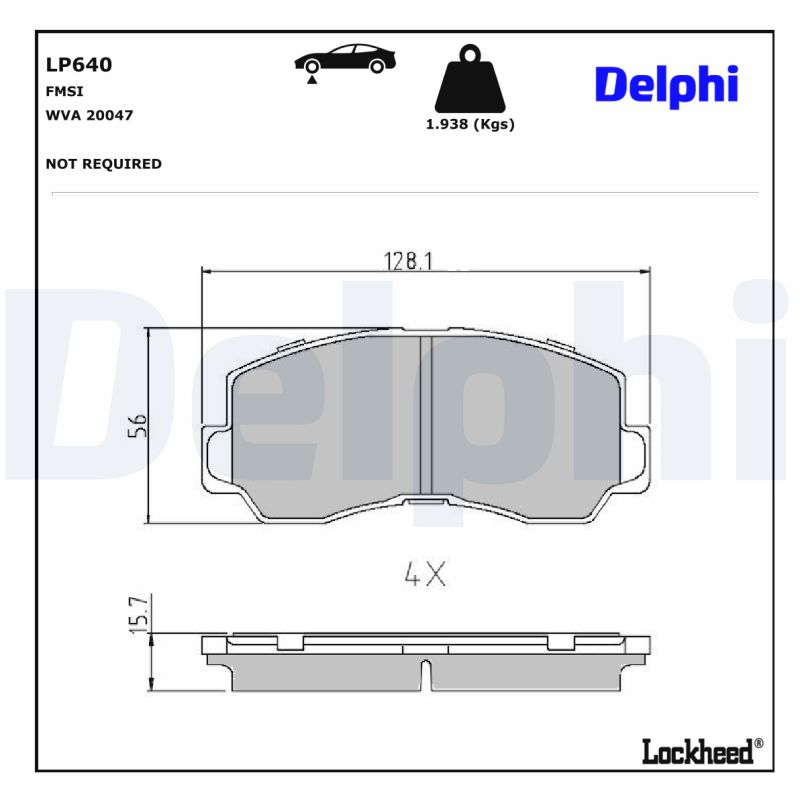 Delphi Diesel Remblokset LP640