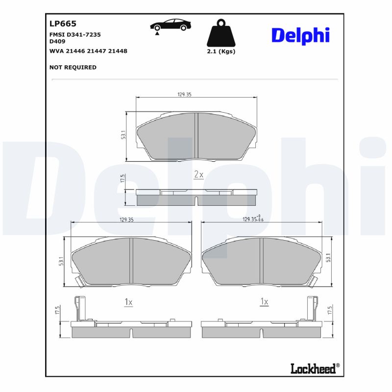 Delphi Diesel Remblokset LP665