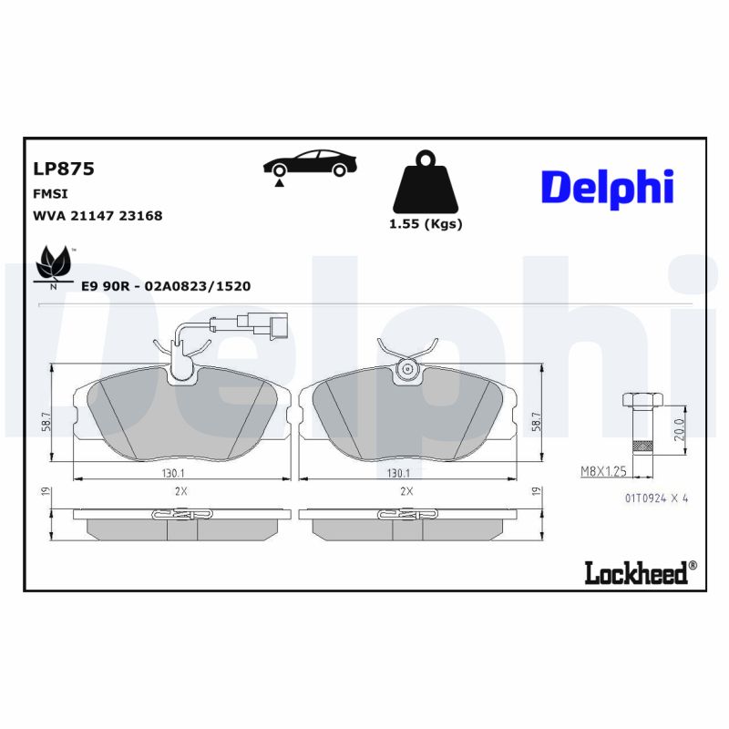 Delphi Diesel Remblokset LP875