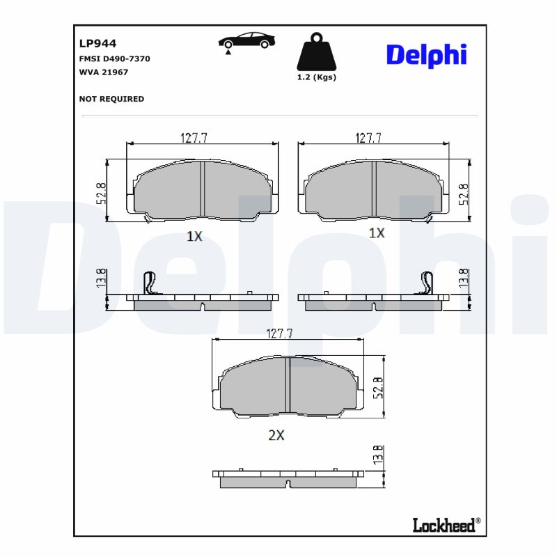 Delphi Diesel Remblokset LP944