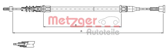 Metzger Handremkabel 11.5768