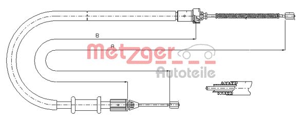 Metzger Handremkabel 11.6676
