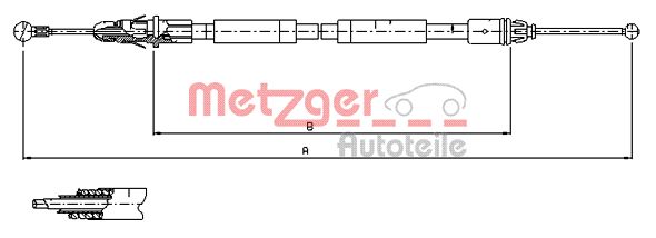 Metzger Handremkabel 11.6804