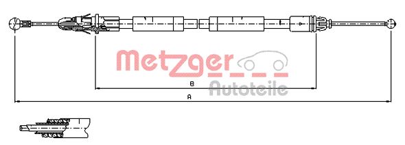 Metzger Handremkabel 11.6805