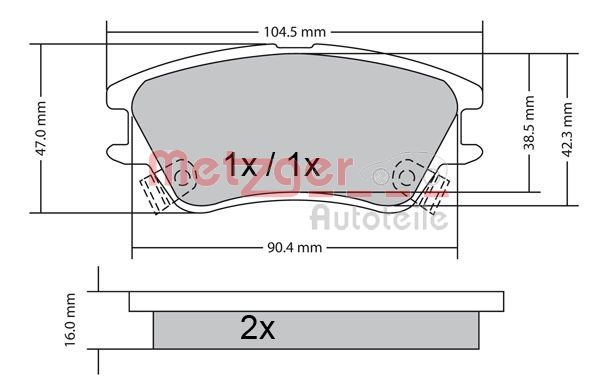 Metzger Remblokset 1170347