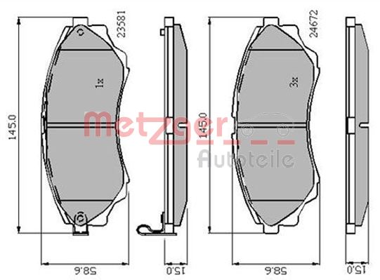 Metzger Remblokset 1170876