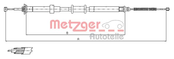 Metzger Handremkabel 12.0702