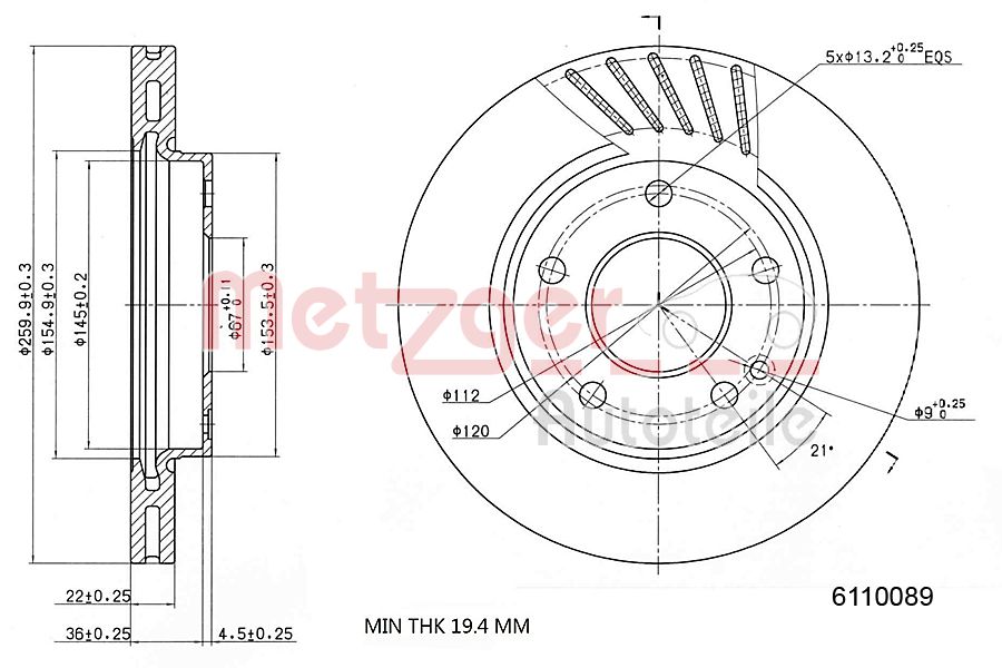 Metzger Remschijven 6110089