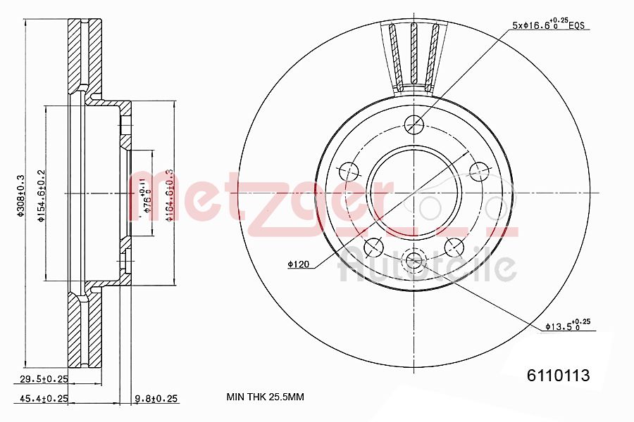 Metzger Remschijven 6110113