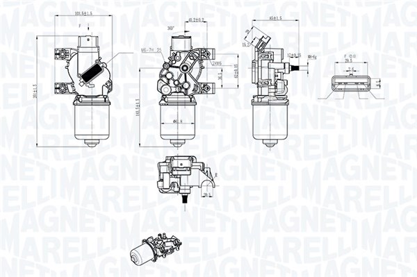 Magneti Marelli Ruitenwissermotor 064043803010