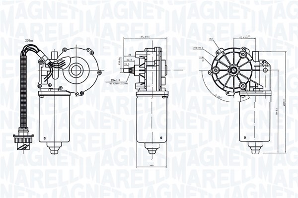 Magneti Marelli Ruitenwissermotor 064373200010