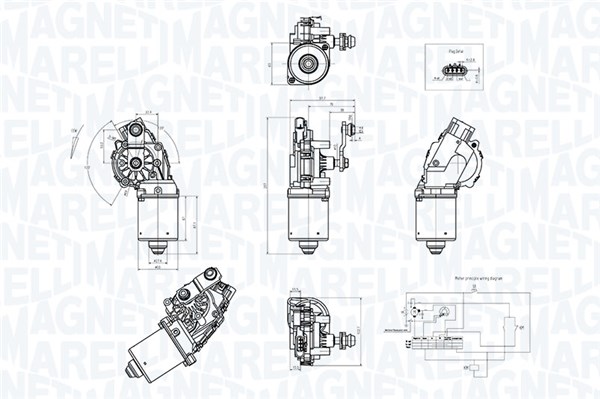 Magneti Marelli Ruitenwissermotor 064375700010