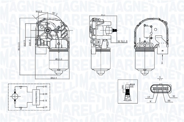 Magneti Marelli Ruitenwissermotor 064377700010