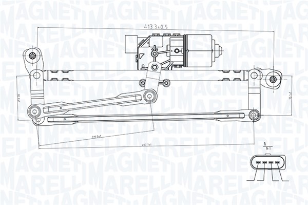 Magneti Marelli Ruitenwisserarm en mechanisme 064351737010