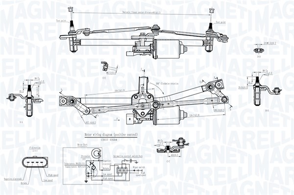 Magneti Marelli Ruitenwisserarm en mechanisme 064351768010