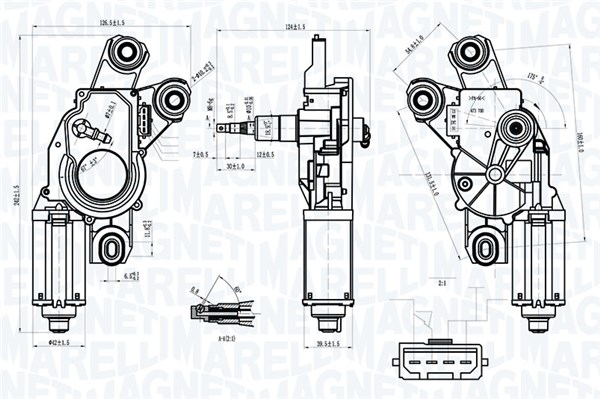 Magneti Marelli Ruitenwissermotor 064070000010