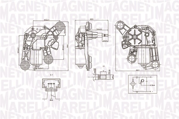 Magneti Marelli Ruitenwissermotor 064071400010