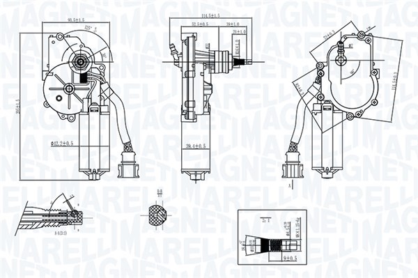 Magneti Marelli Ruitenwissermotor 064072200010