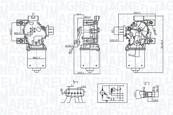 Magneti Marelli Ruitenwissermotor 064072800010