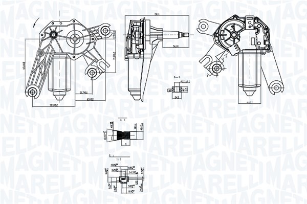 Magneti Marelli Ruitenwissermotor 064073900010