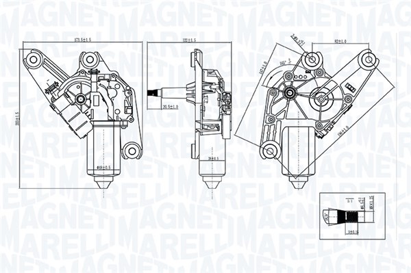 Magneti Marelli Ruitenwissermotor 064075600010