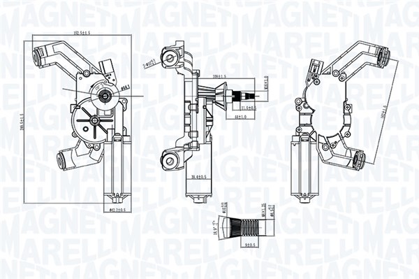 Magneti Marelli Ruitenwissermotor 064075900010