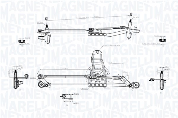 Magneti Marelli Ruitenwisserarm en mechanisme 085570729010