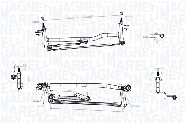 Magneti Marelli Ruitenwisserarm en mechanisme 085570733010