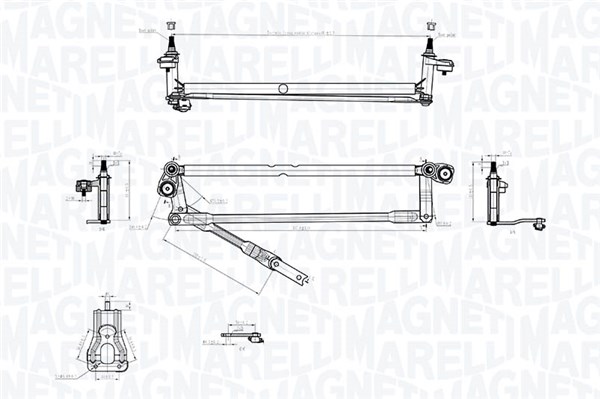 Magneti Marelli Ruitenwisserarm en mechanisme 085570748010