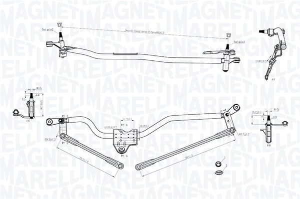 Magneti Marelli Ruitenwisserarm en mechanisme 085570750010