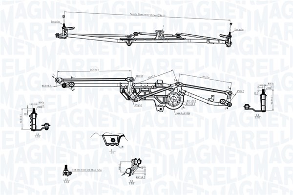 Magneti Marelli Ruitenwisserarm en mechanisme 085570751010